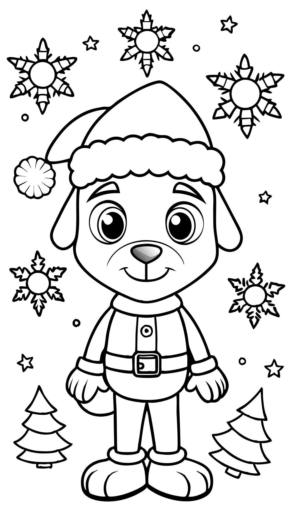 free printable paw patrol christmas coloring pages